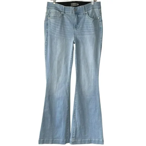 TORRID Bombshell Flare Premium Stretch Size 12 Calabasas Light Wash Wide-Leg - Picture 2 of 9